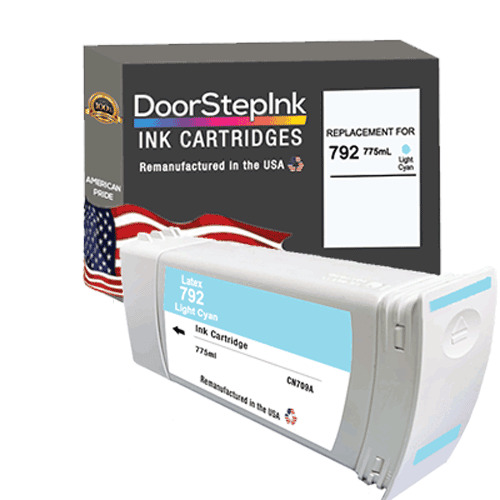 DoorStepInk Remanufactured In The USA For HP 792 Light Cyan CN709A