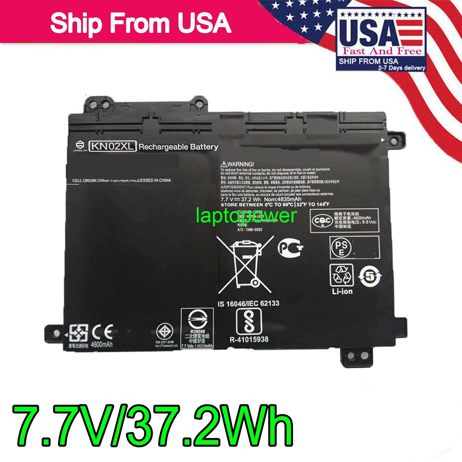KN02XL Battery for HP Pavilion x360 11-AD HSTNN-UB7F 916365-421 916365-541 7.7V