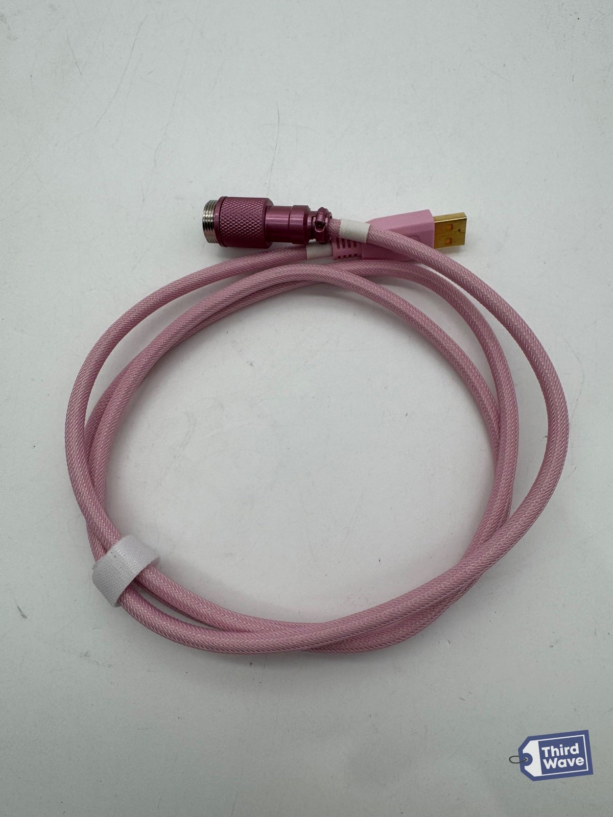 Glorious Coiled USB-C Keyboard Cable Artisan Braided 4.5ft Pixel Pink