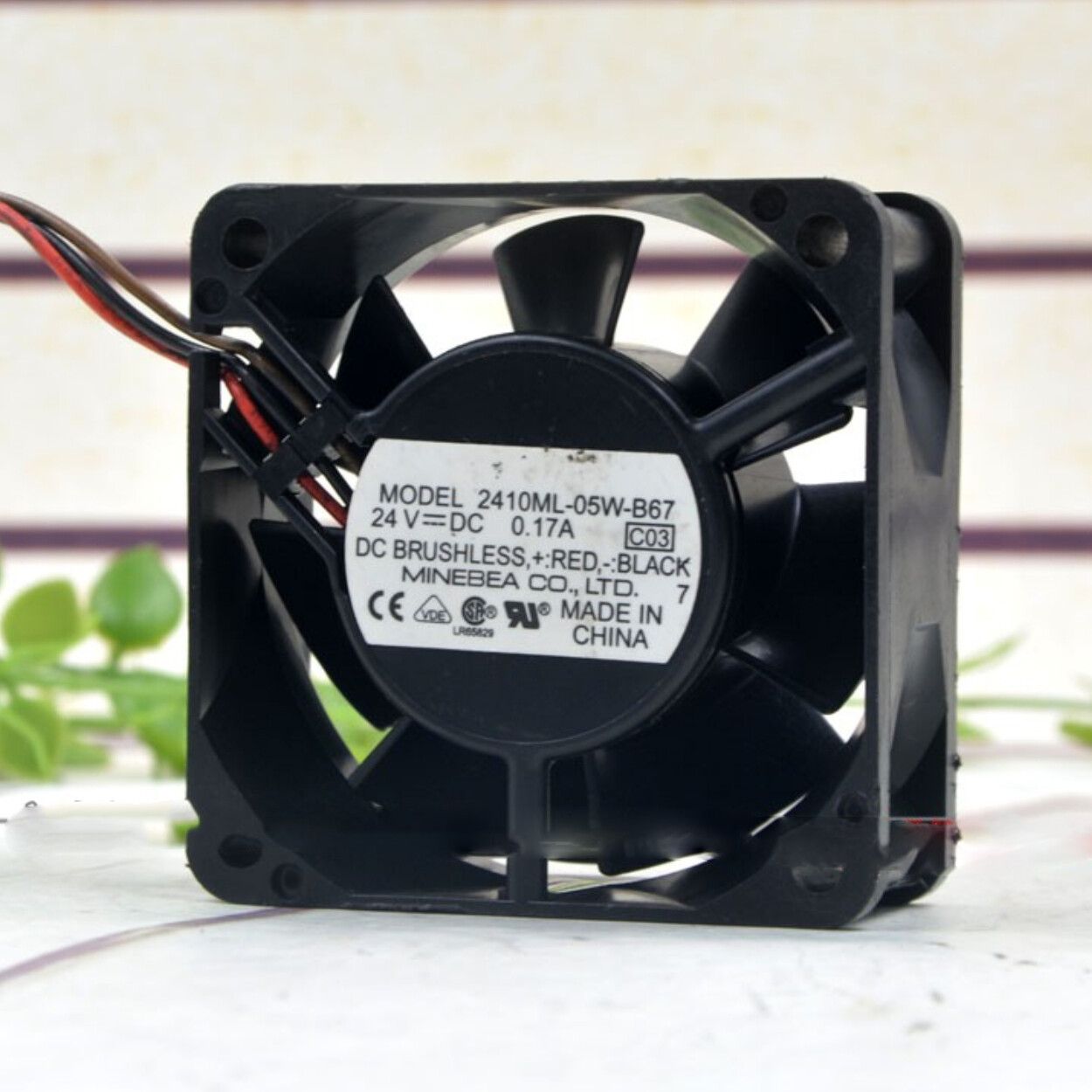NMB 2410ML-05W-B67 6025 24V 0.17A double ball cooling fan 6CM