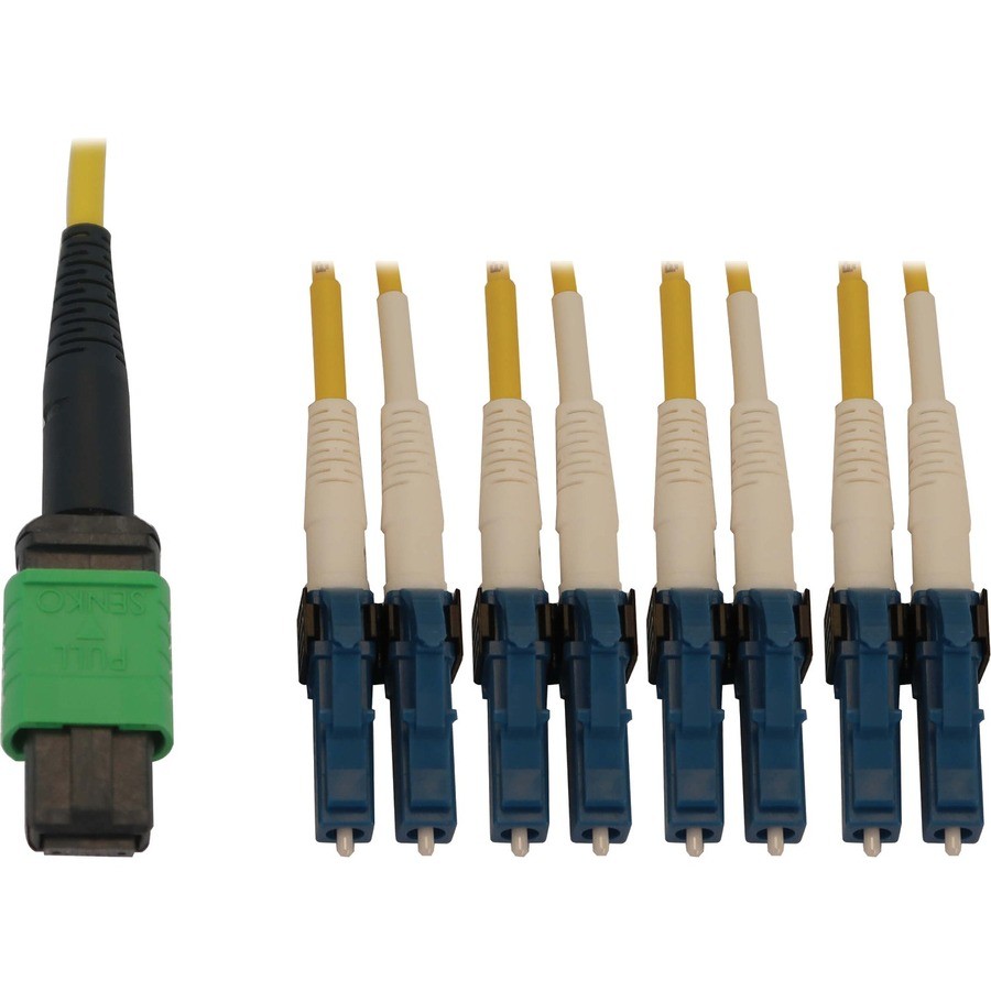 Tripp Lite 2m MTP/MPO-APC Switchable 12 Fiber Optic Cable Yellow N390X02M8LAP