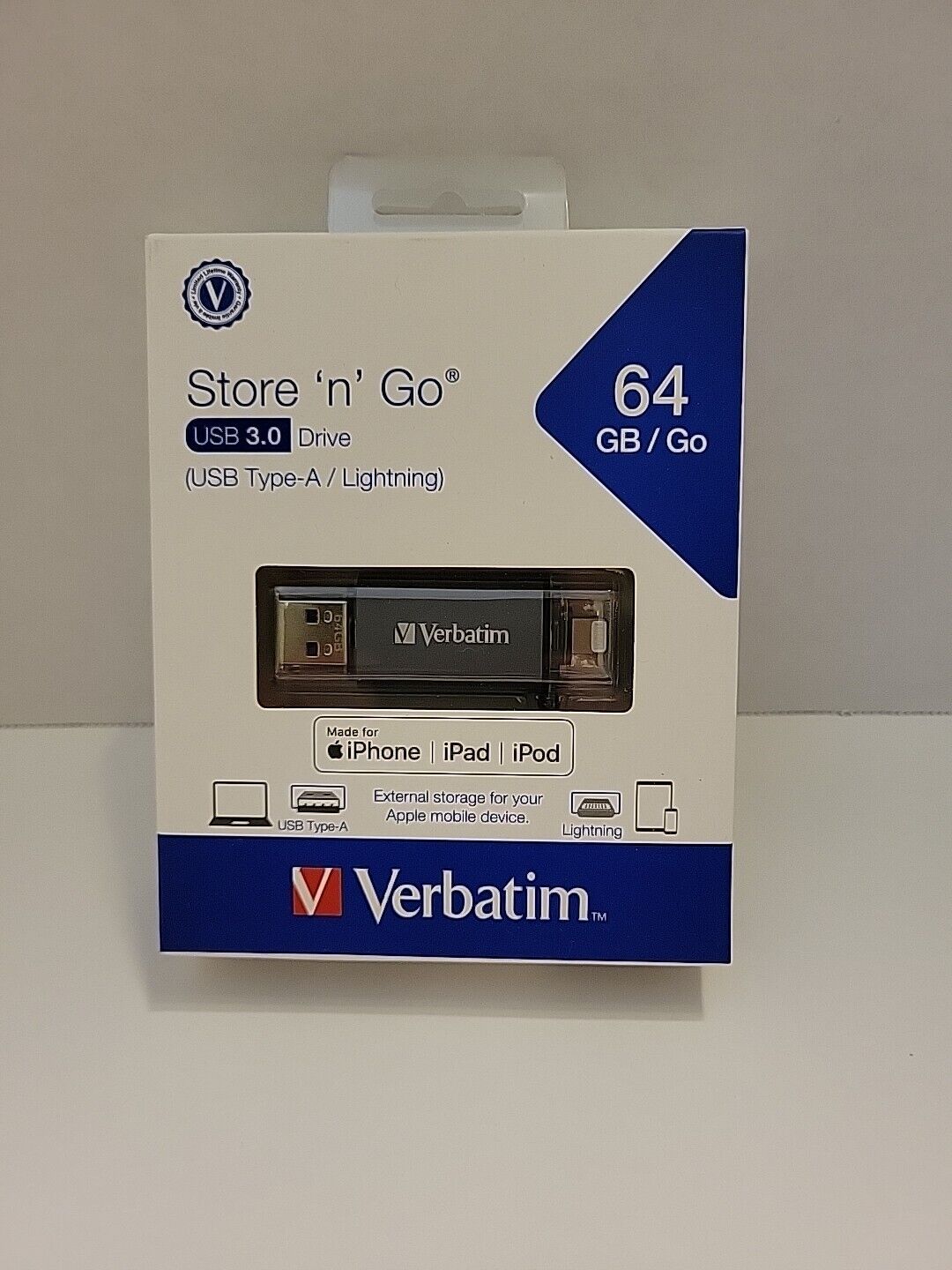Verbatim Store-N-Go Dual USB 3.0 Flash Drive 64GB Graphite 49301