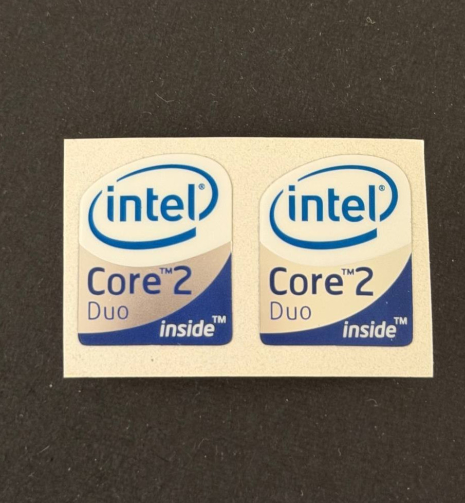 2 x Intel Core 2 Inside Sticker Label Decal 16mm x 20mm