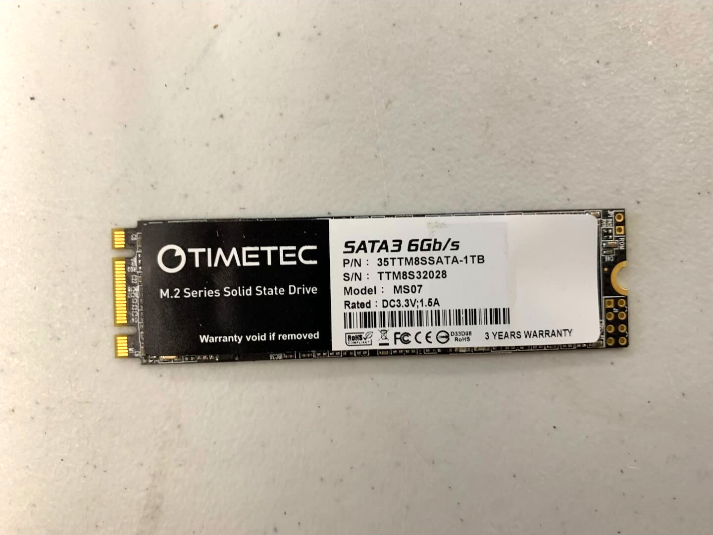 Timetec 1TB SATA3 SSD M.2 2280 3D NAND MS07