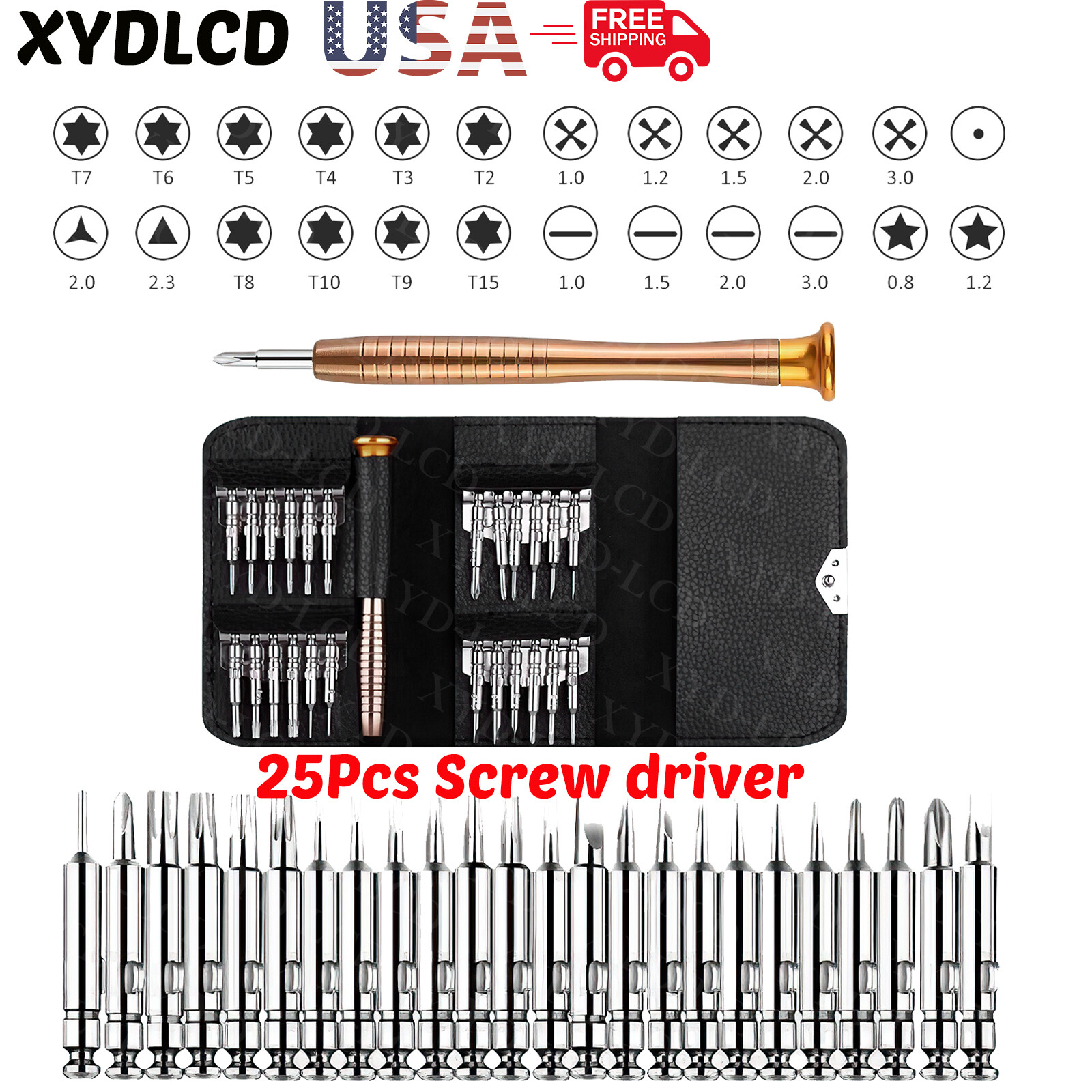 25 in1 Precision Screwdriver Set Computer Repair Torx Tool Kit Laptop Smartphone