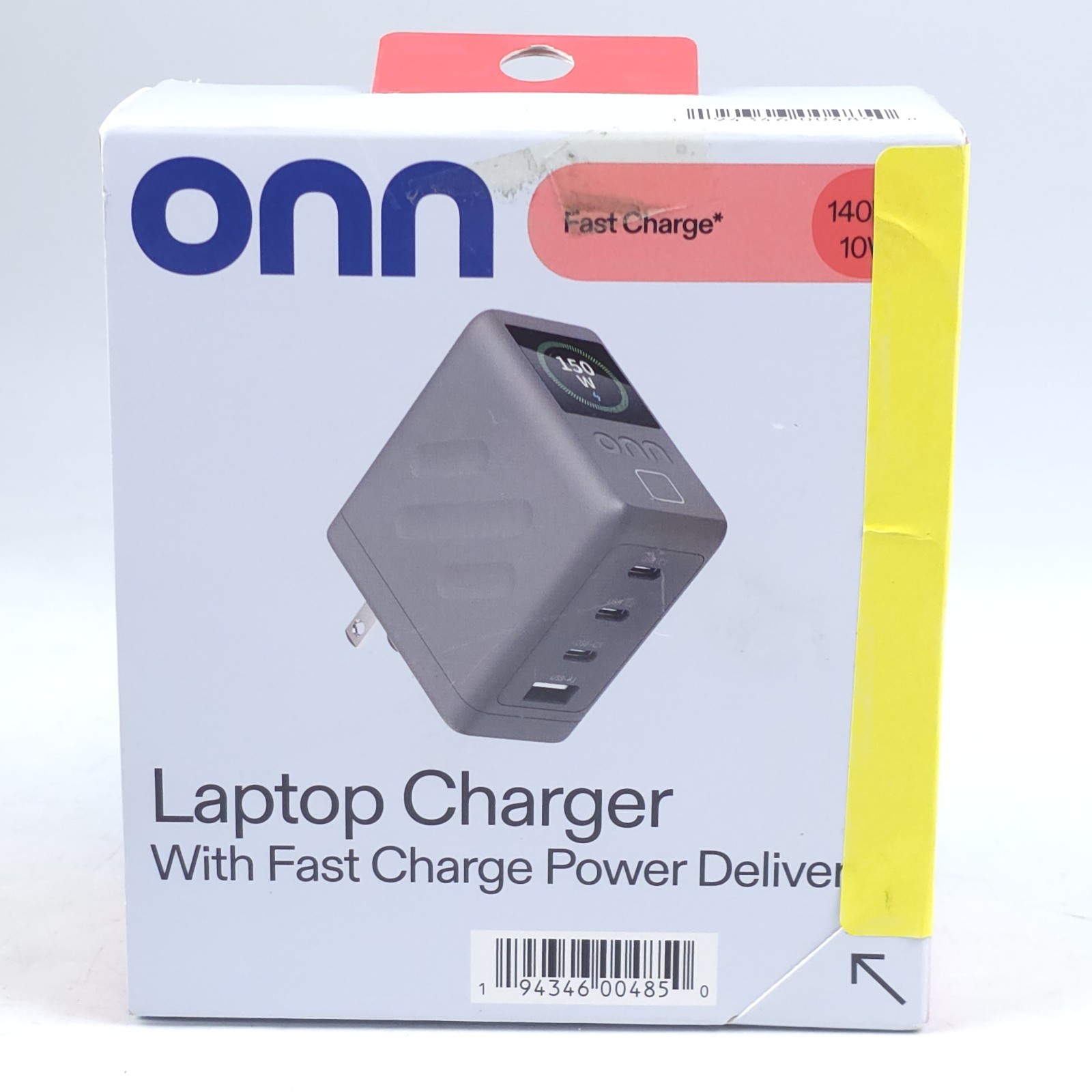 Onn Laptop Charger Fast Charge Power Delivery 140W LED Display Current Read 