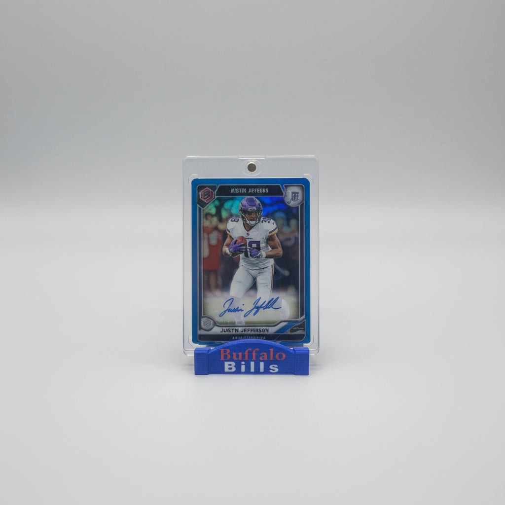 3D Printed Buffalo Bills Card Stand - Blue/Red/White