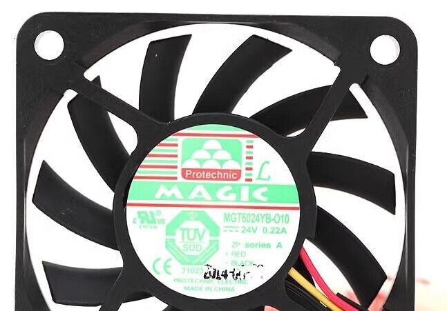 MAGIC MGT6024YB-O10 6010 24V 0.22A 6CM Cooling Fan