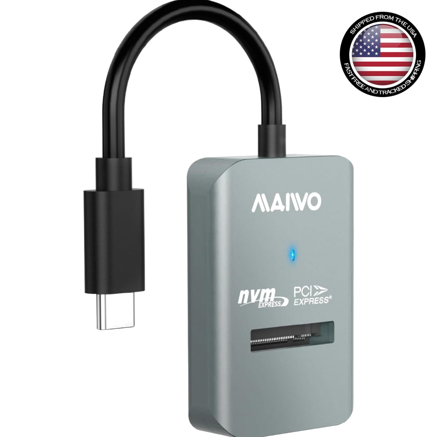 Ultra-Fast M.2 NVMe to USB-C Adapter - 10Gbps Speed, Robust ABS Enclosure