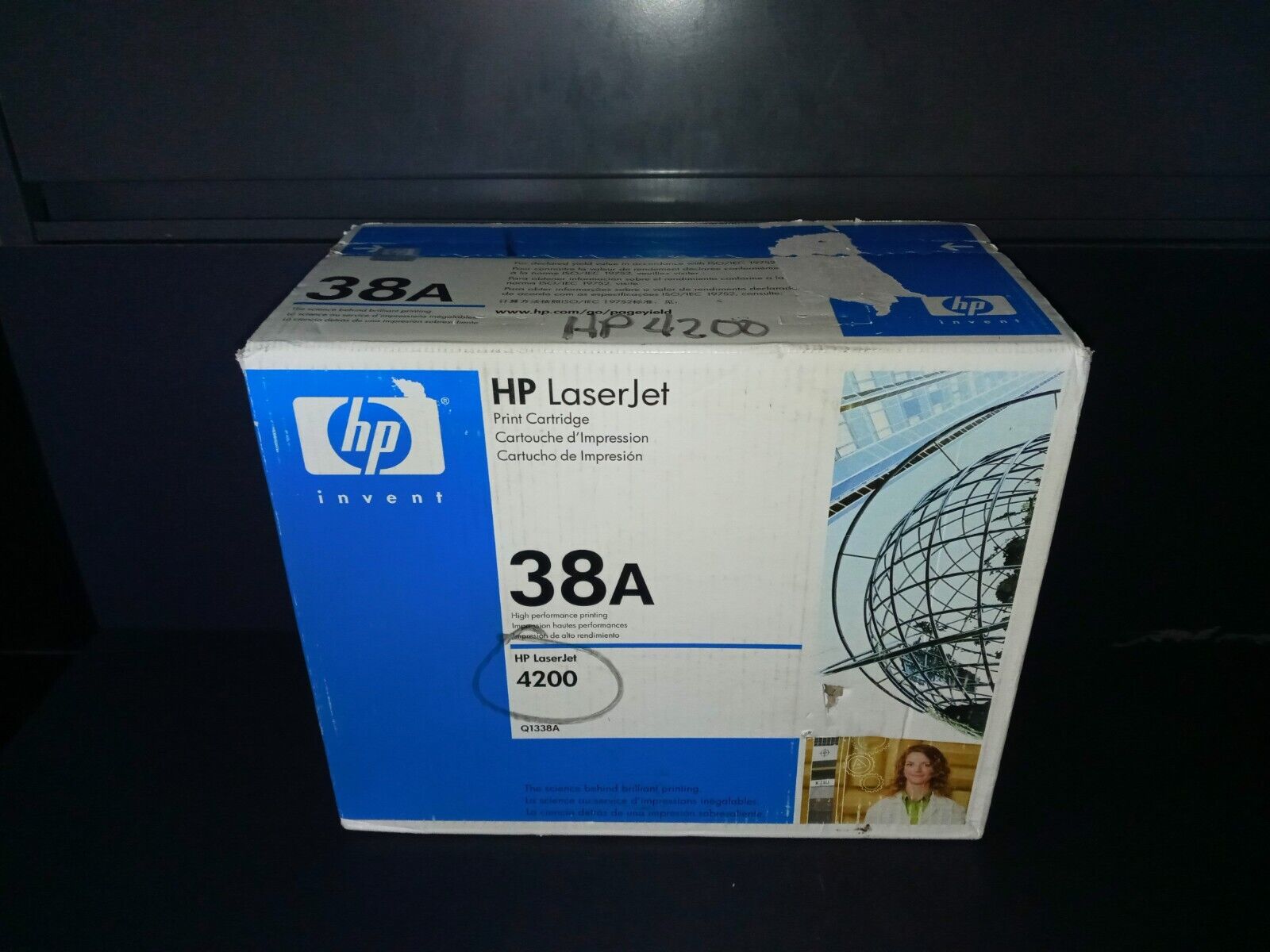 HP 38A Q1338A Black Toner Print Cartridge LaserJet 4200 Sealed New CR1