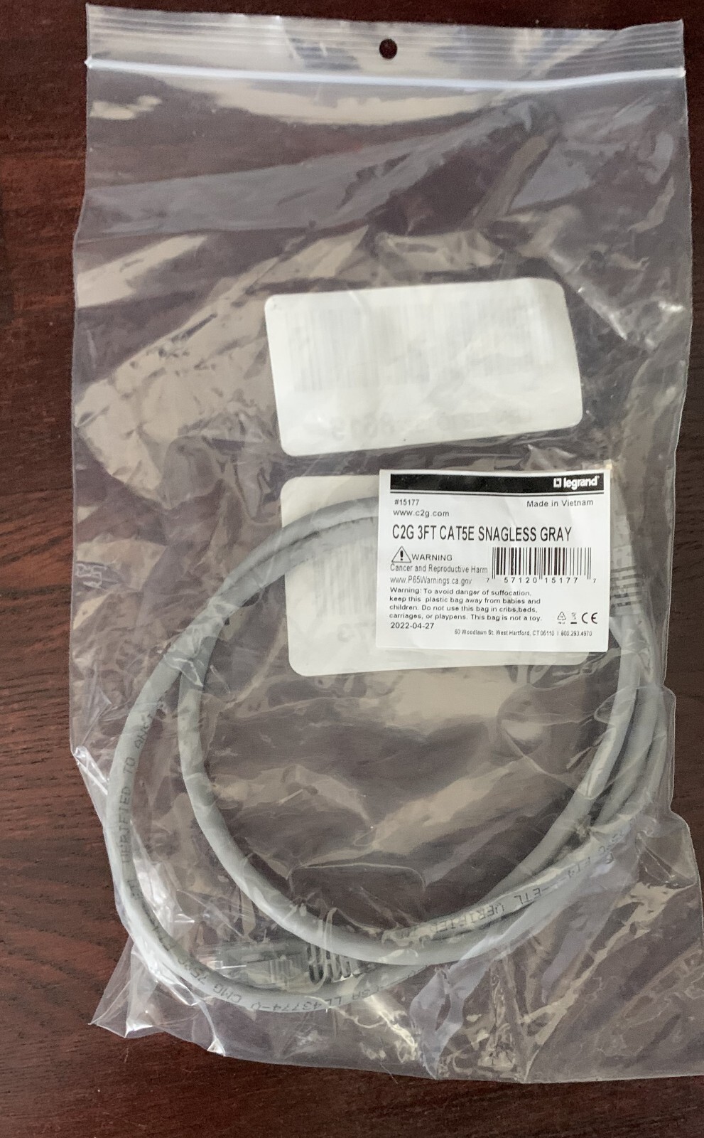C2G Legrand 3 ft., Cat 5e Snagless Unshielded (UTP) Ethernet Network Patch Cable