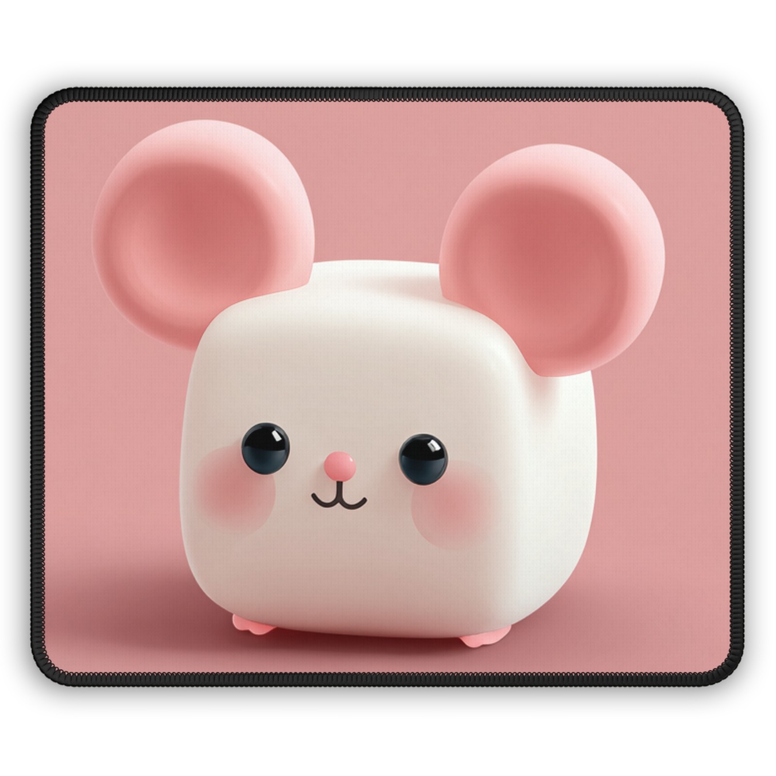 Kawaii Pink Mouse Cube Gaming Mouse Pad
