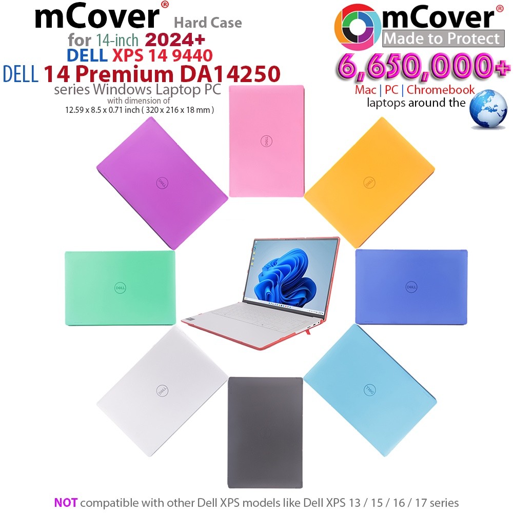 mCover® HARD CASE for 2024+ 14" Dell 14 Premium DA14250 XPS 14 9440 Windows PC