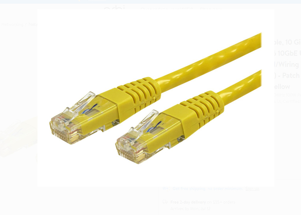 STARTECH.COM C6PATCH20YL 20FT CAT6 YELLOW MOLDED RJ45