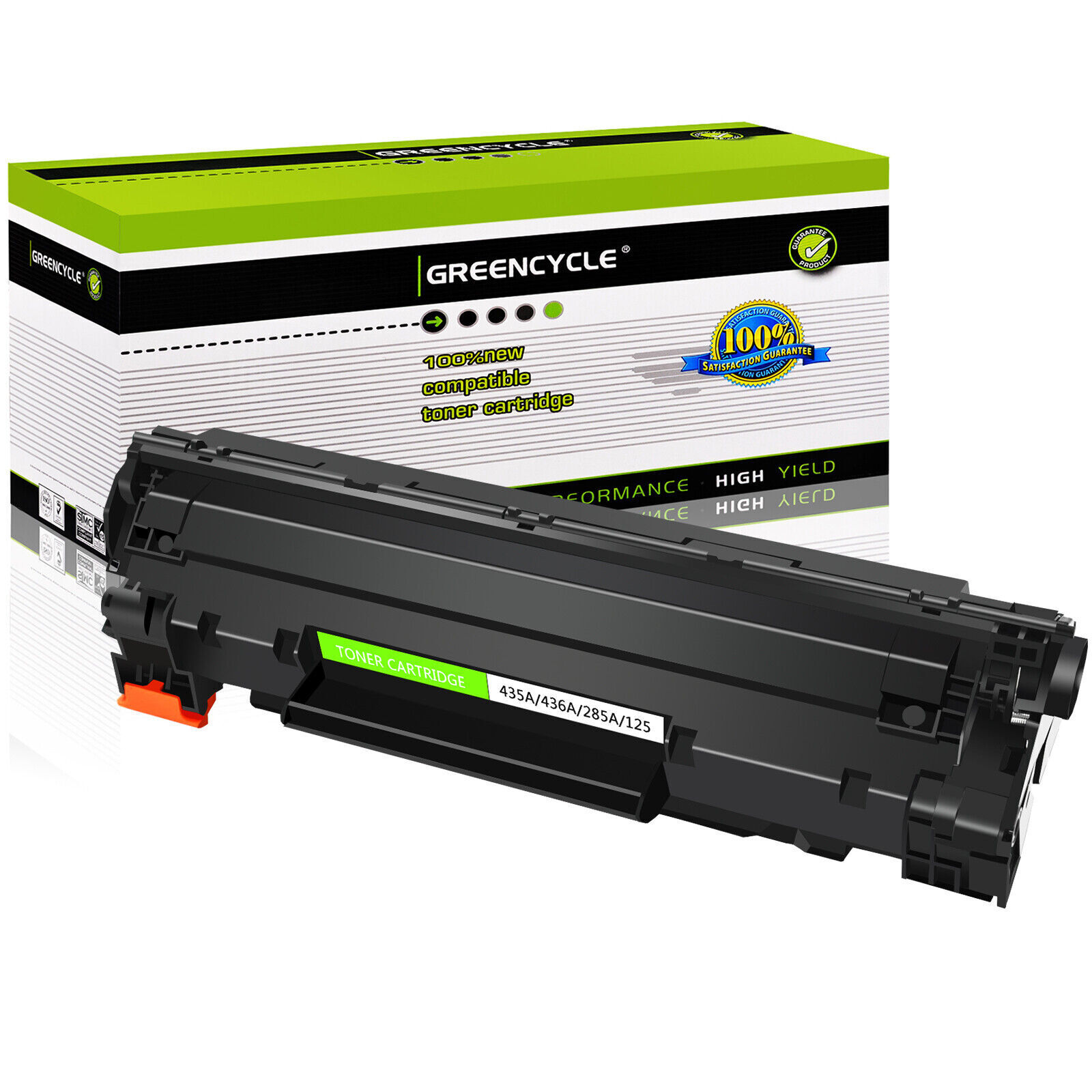 1-6PK greencycle Compatible CB435A 35A Black Laser Toner Cartridges for HP P1009