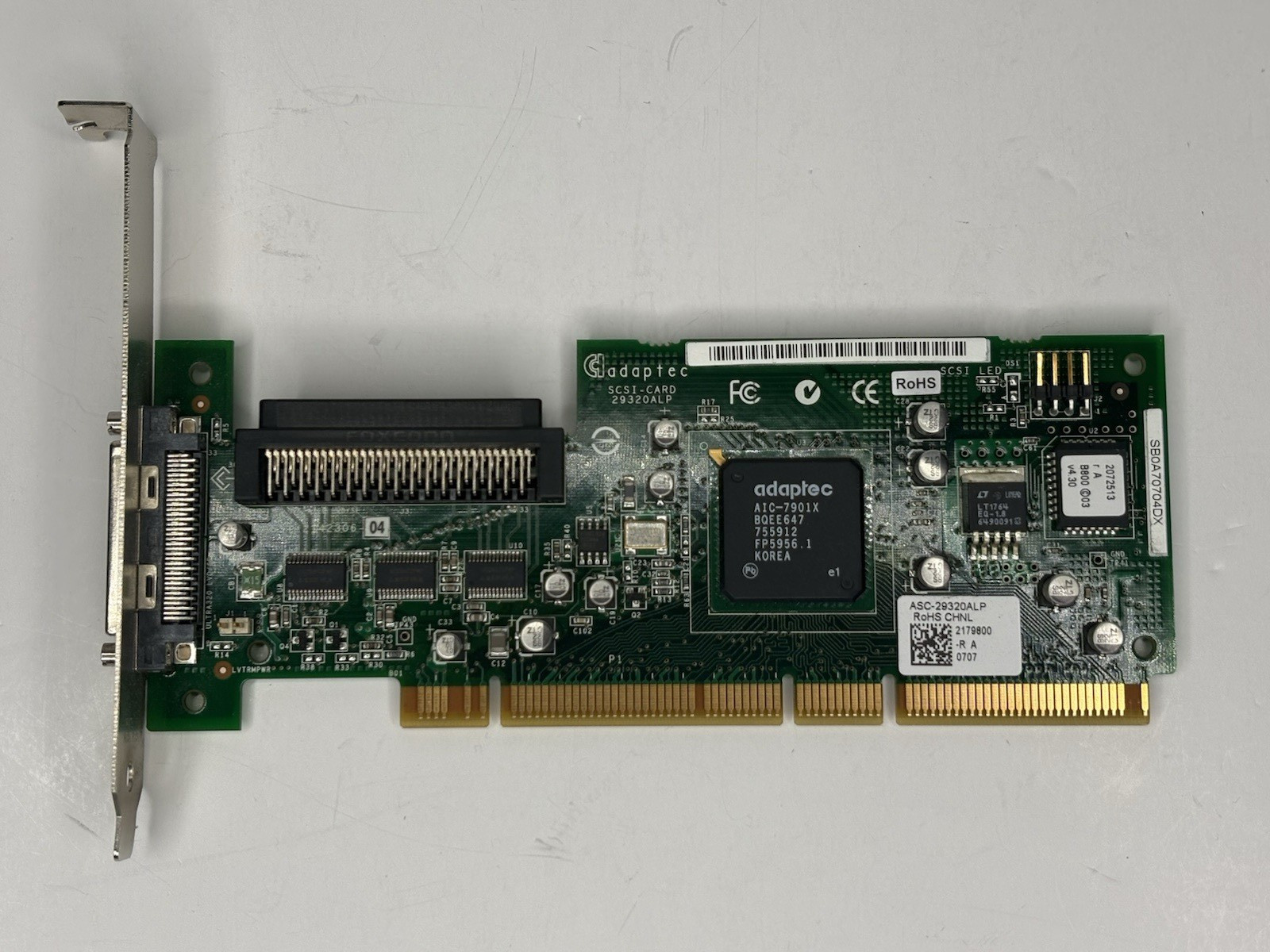 IBM DELL ADAPTEC Ultra320 SCSI PCI-X High Profile SCSI CARD ASC-29320ALP 13N2250
