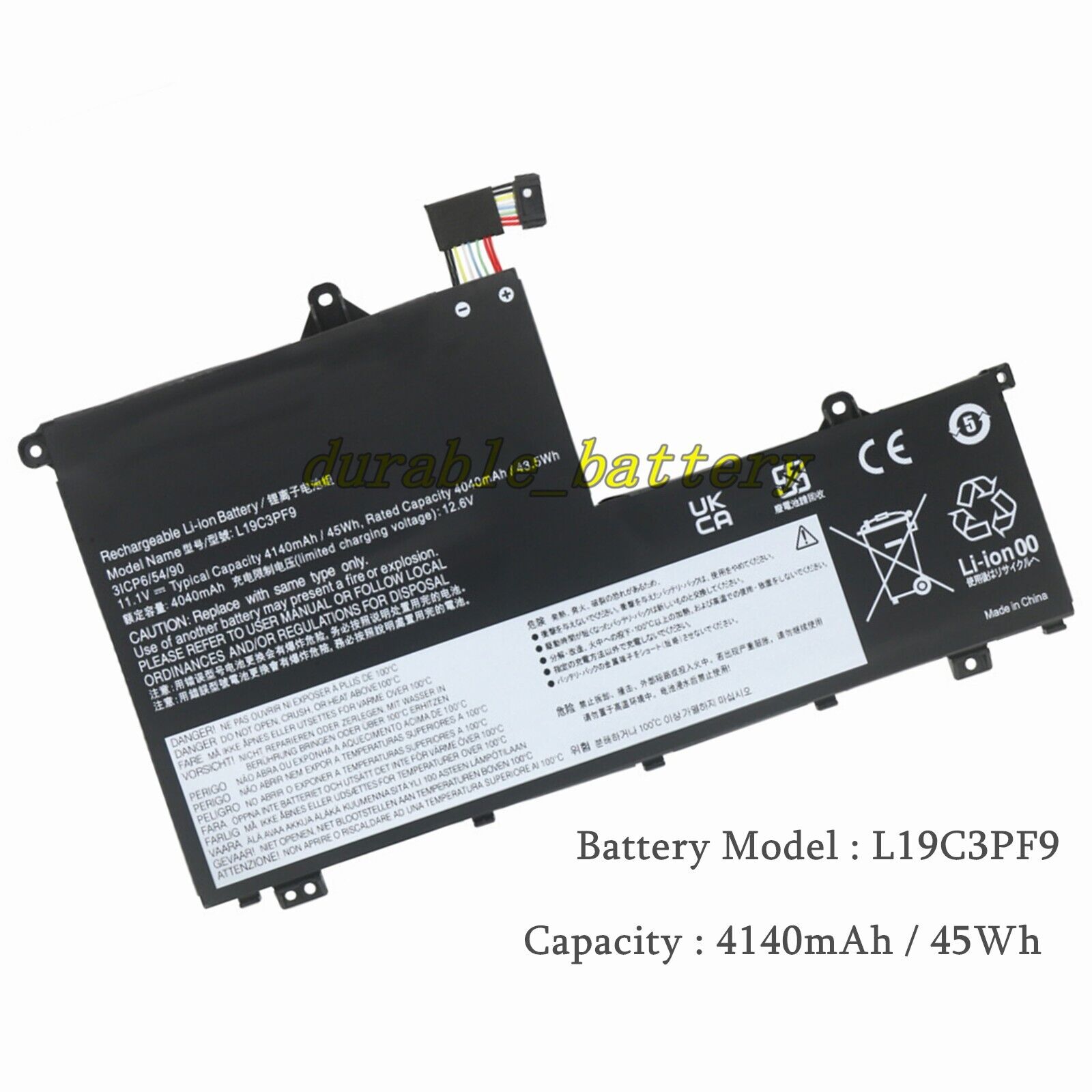 New Battery L19L3PF8 L19C3PF9 L19M3PF9 For Lenovo ThinkBook 15-IML 15-IIL 14-IML