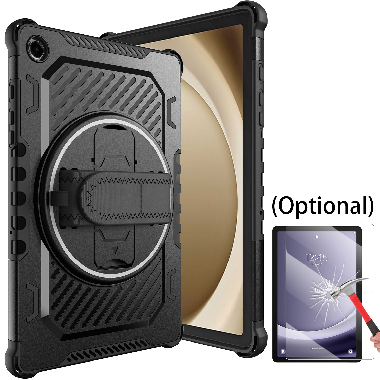 360° Rotatable Tablet Case Cover For Samsung Galaxy Tab A11+  Screen Protector