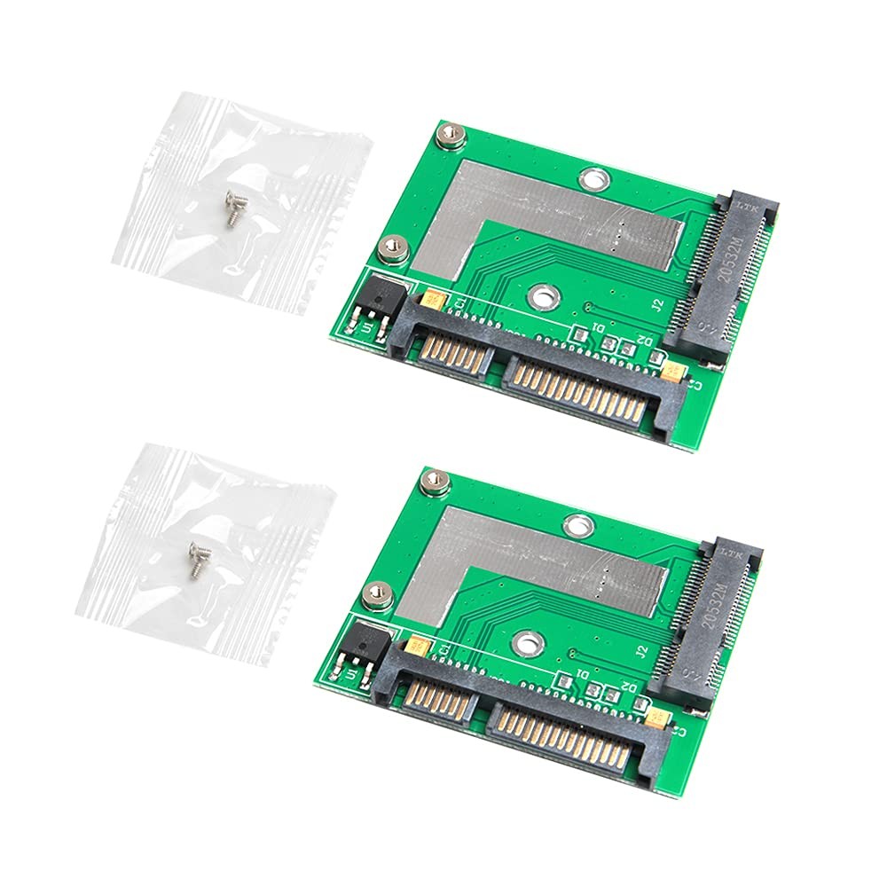 2Pcs Mini PCIE MSATA SSD to 2.5'' SATA 6.0GPS Adapter Converter Card Module B...