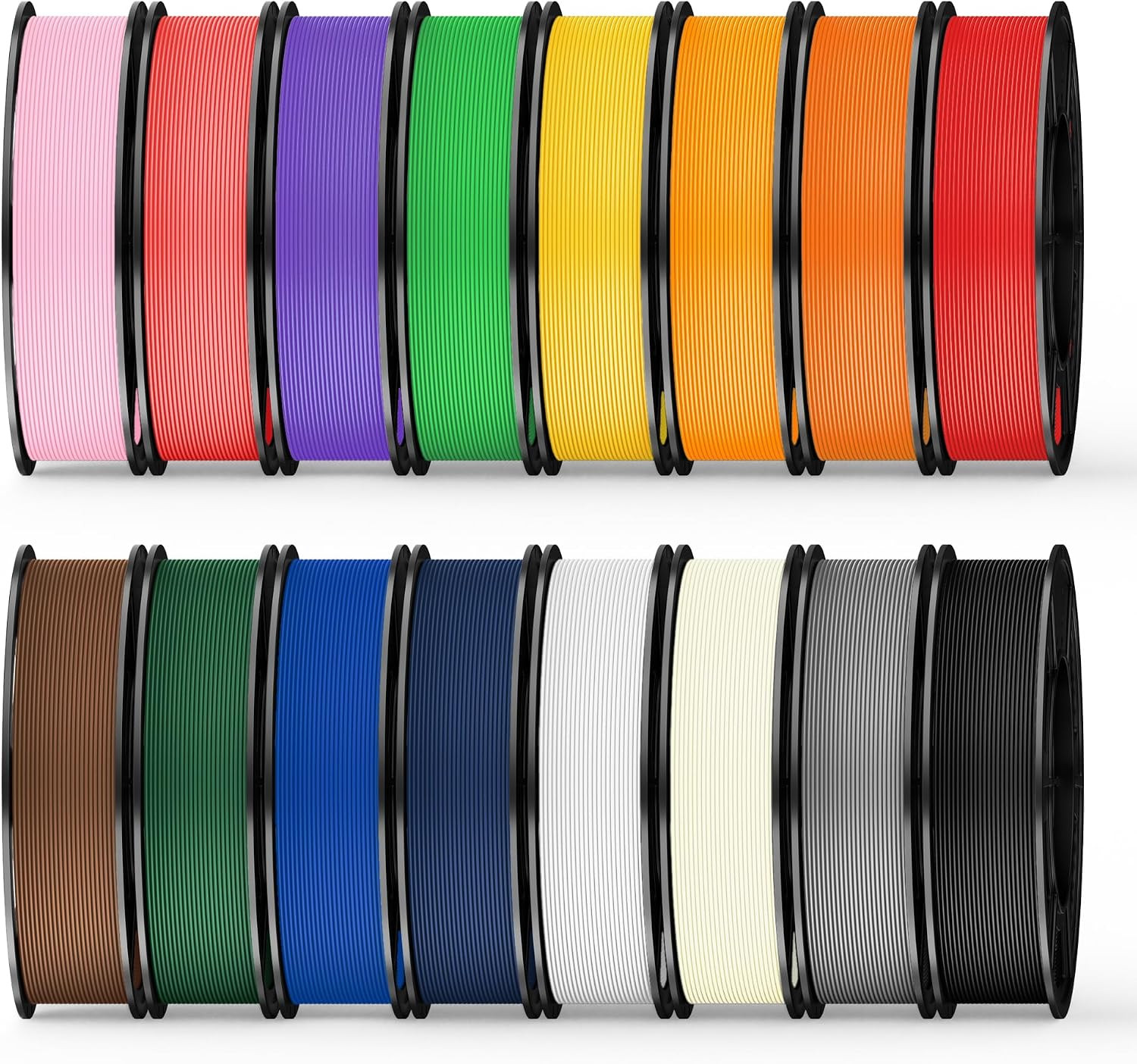 16 Color Pack Elite PLA+ Filament Bundle Multicolor PLA+ 3D Printer Filament 1.7