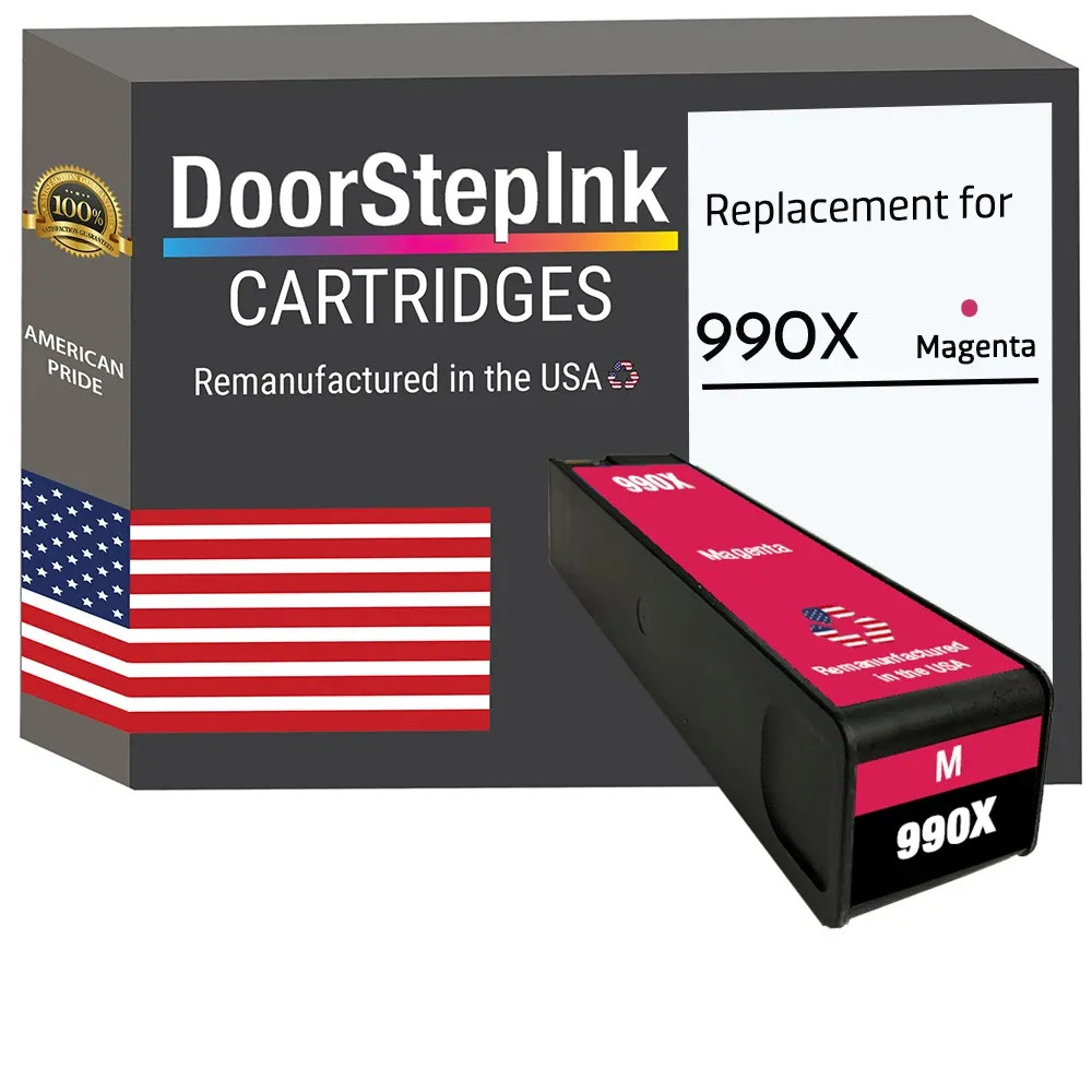 DoorStepInk Compatible Ink Cartridges For HP 990X Magenta-USA