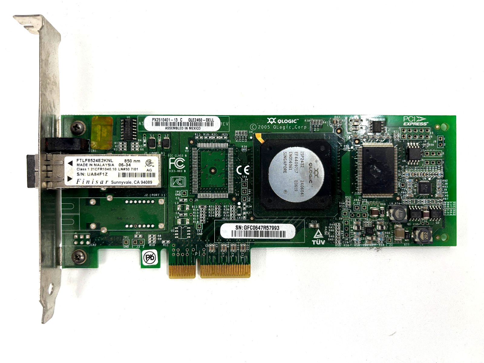 Dell UD551 QLogic 4Gb QLE2460 HBA Fibre Channel Adapter PCI-E Card