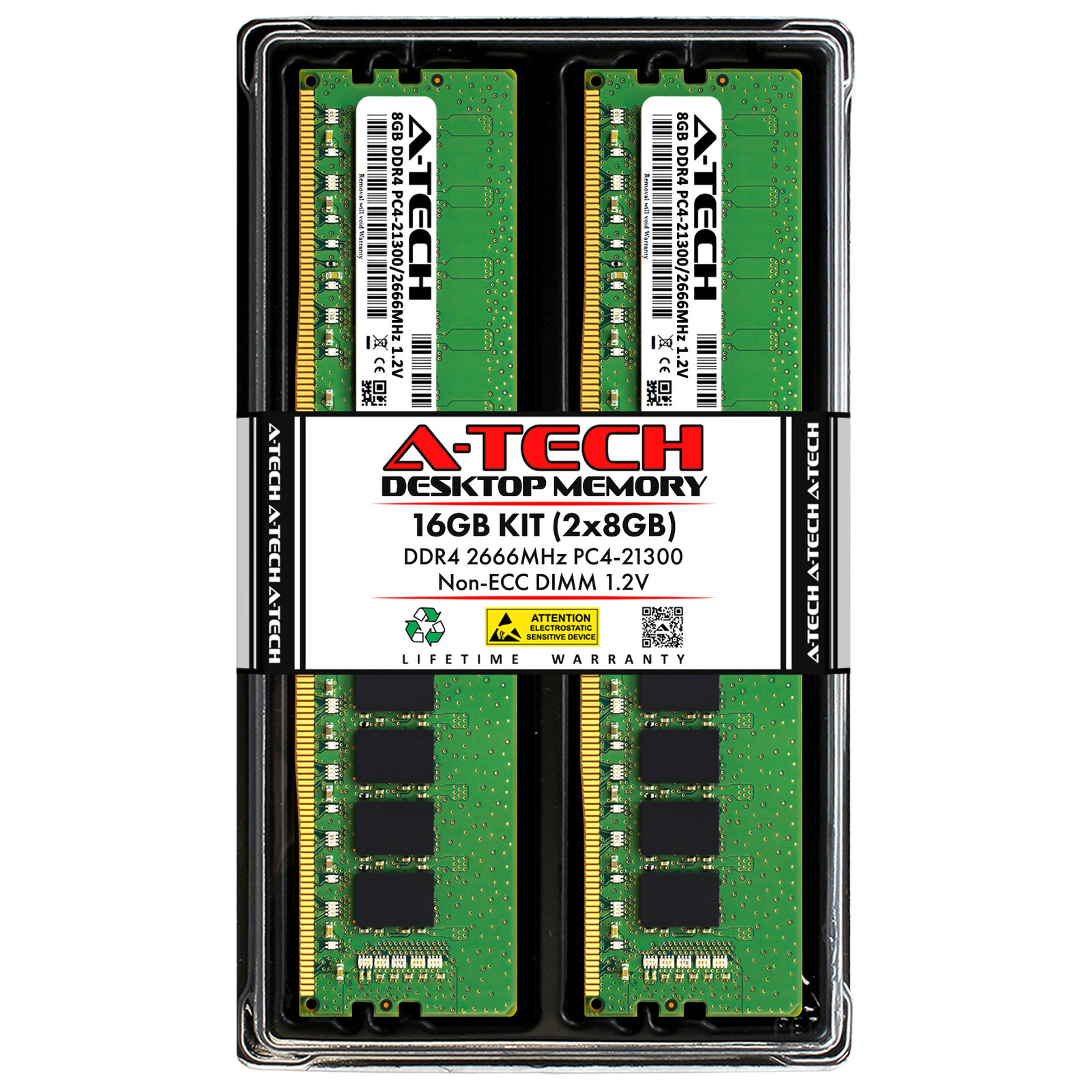 16GB 2x8GB DDR4-2666 MSI H310-F PRO Codex XE 9th B350 TOMAHAWK ARCTIC Memory RAM