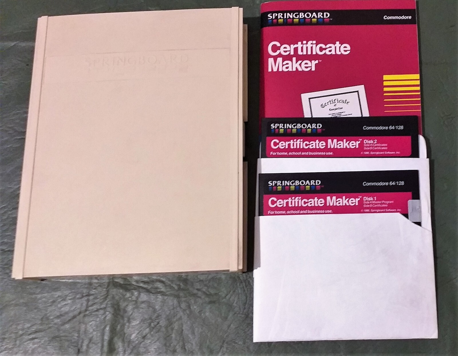 Vintage 1986 Springboard Certificate Maker Comodore 64/128