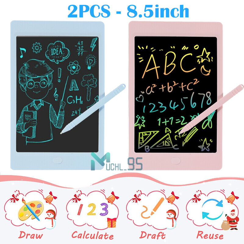 2PCS Tableta de escritura lcd de 8.5 PULGADAS para niños Juguetes educativos