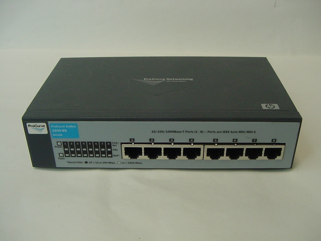 HP PROCURVE SWITCHN 1800-8G J9029A - NO POWER CORD INCLUDED