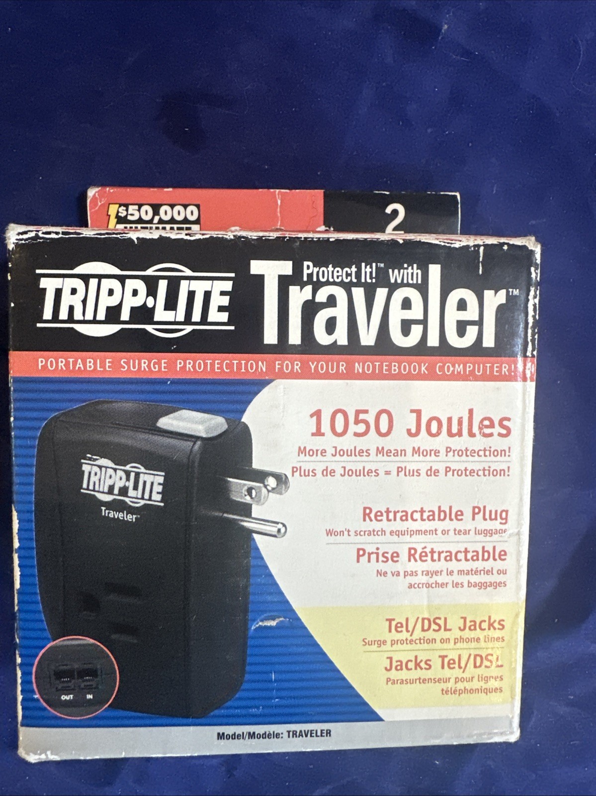 Tripp Lite Traveler Portable Surge Protector Laptop/Notebook/Phone 1050 Joules