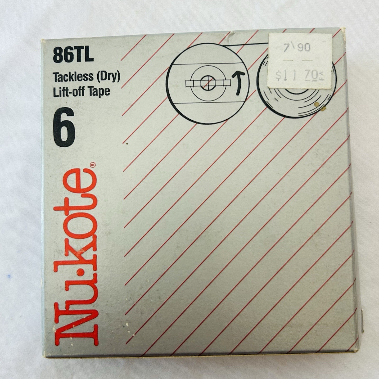 NEW GENUINE NU KOTE 86TL IBM TACKLESS (DRY) LIFT-OFF TAPE 7.13MM