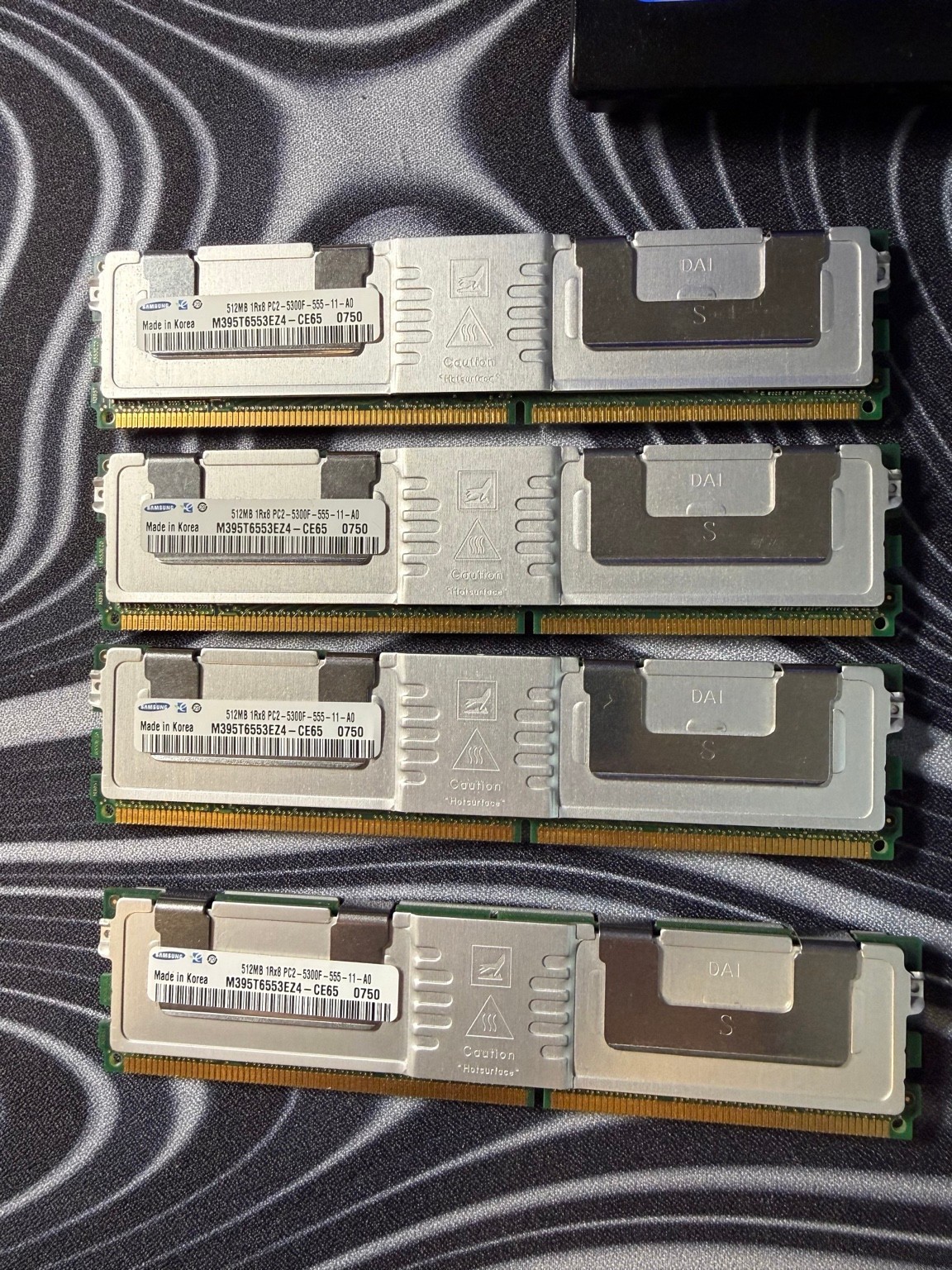 Samsung 4x512MB PC2-5300F DDR2 ECC FB-DIMM 1Rx8 M395T6553EZ4-CE65 Server RAM