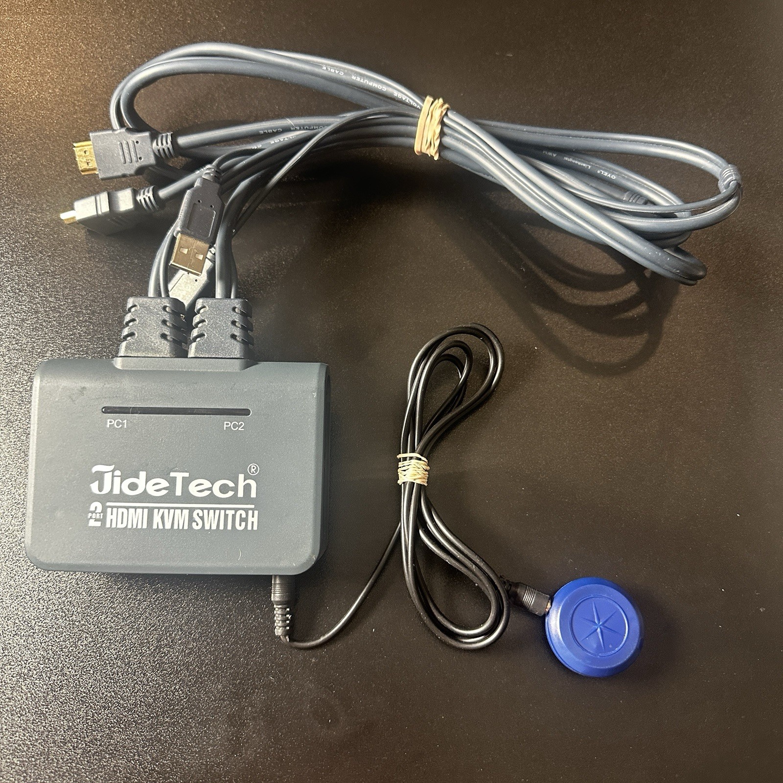 JideTech 2-Port KVM Switch USB HDMI Cable Video Cables & USB 