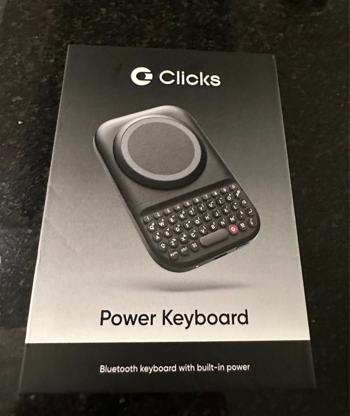 Clicks Power Keyboard CP-1000 Bluetooth Wireless Backlit Built-In Battery Black