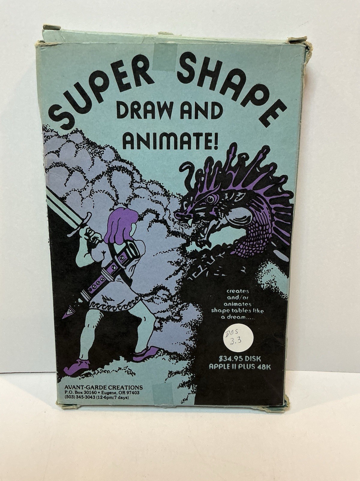Vintage Apple II Avant-Garde Creations  Super Shape Draw And Animate 1981
