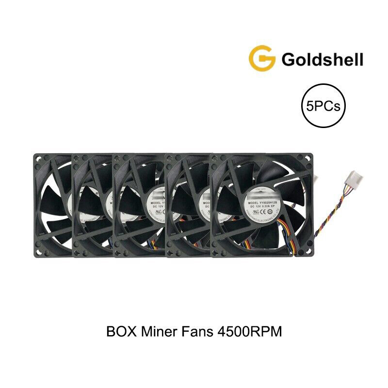 5Pcs 4500RPM Mining Cooling Fans for Goldshell Miner Mini Doge CK/HS/KD/LB BOX