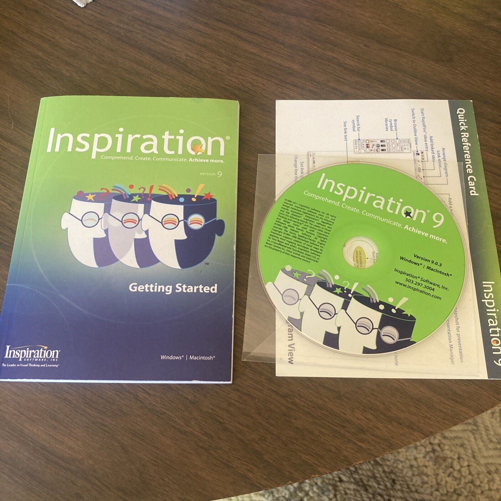 Inspiration 9 (2013) Grades 6-12 Pre-Owned CD-ROM (VG) Windows/Mac Version 9