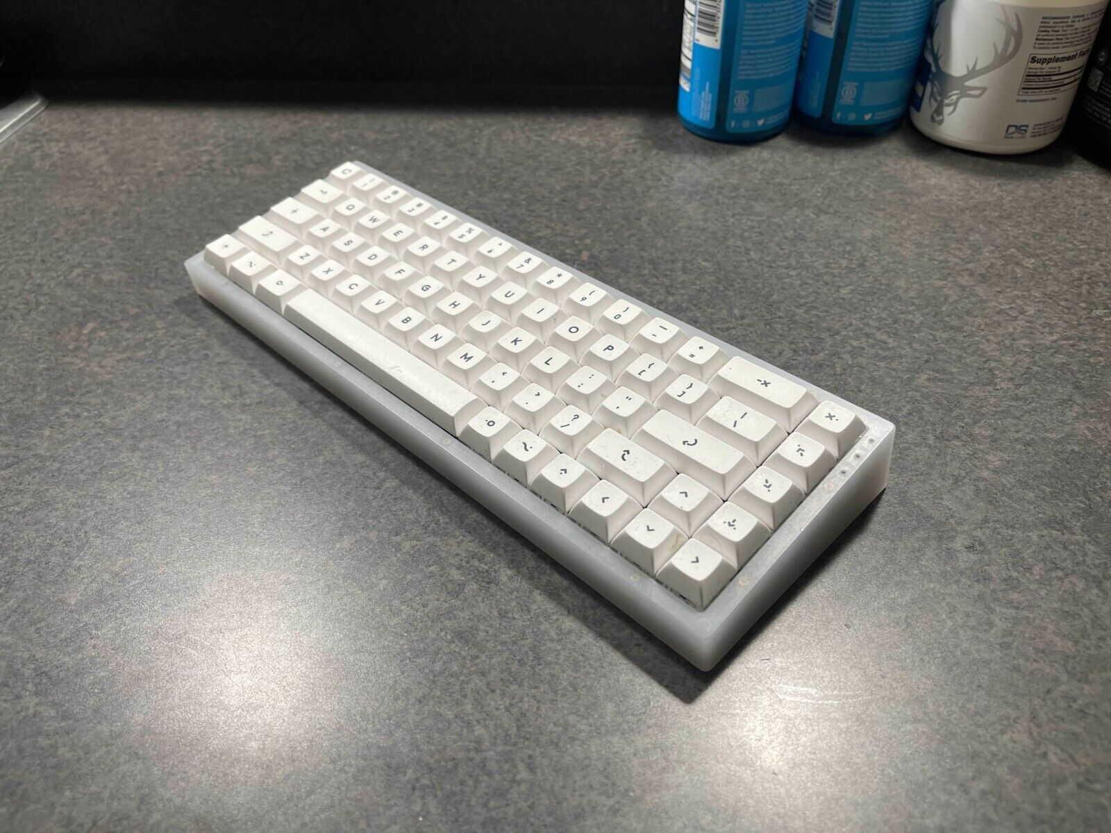 NK65 Clear Mechanical Keyboard with Clear Switches and Creams