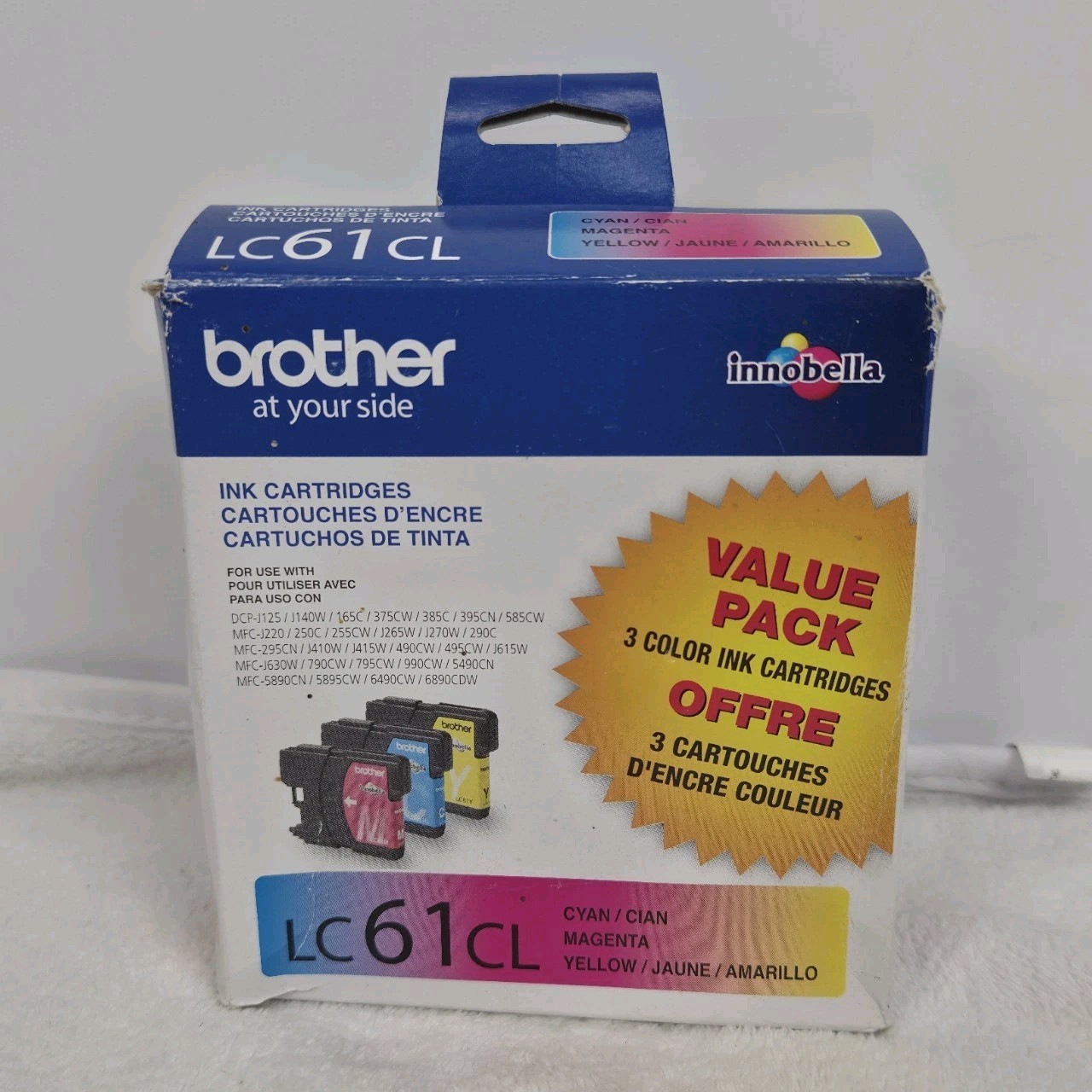 Brother LC61CL Ink Cartridges Exp: 05/25 CYAN MAGENTA YELLOW