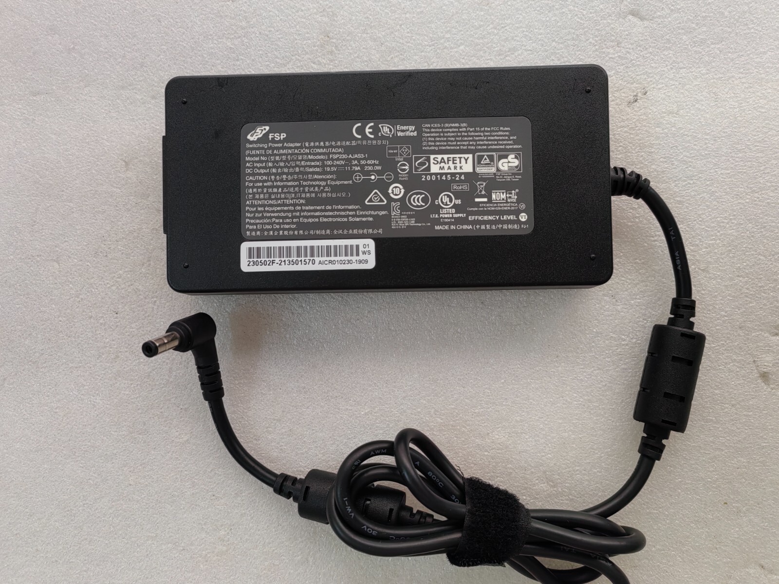 19.5V 11.79A FSP230-AJAS3-1 For intel NUC X15 RTX3060 5.5mm 230W Adapter Genuine