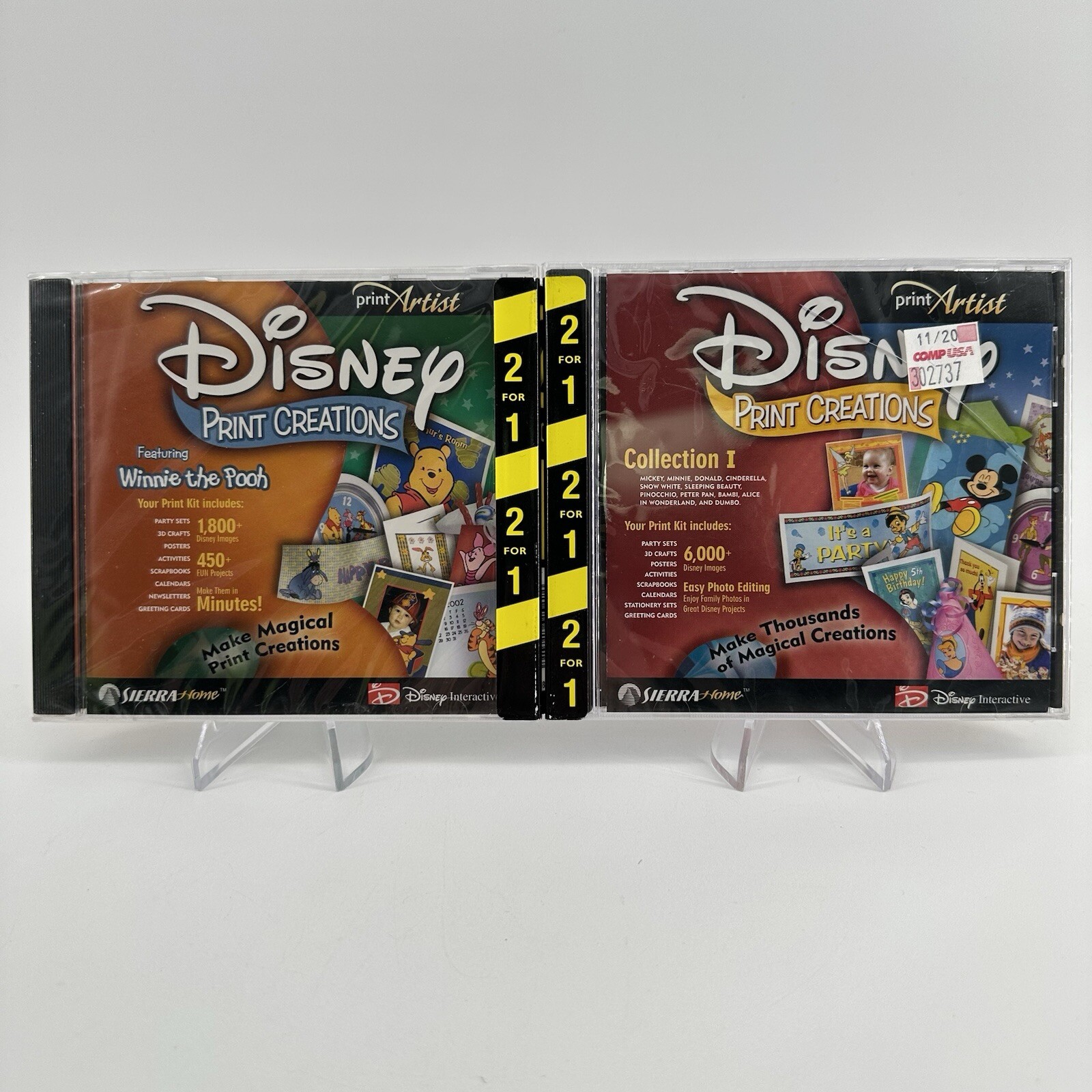 Disney Print Creations: Winnie the Pooh And Collection 1 Print Artist PC CD ROMs