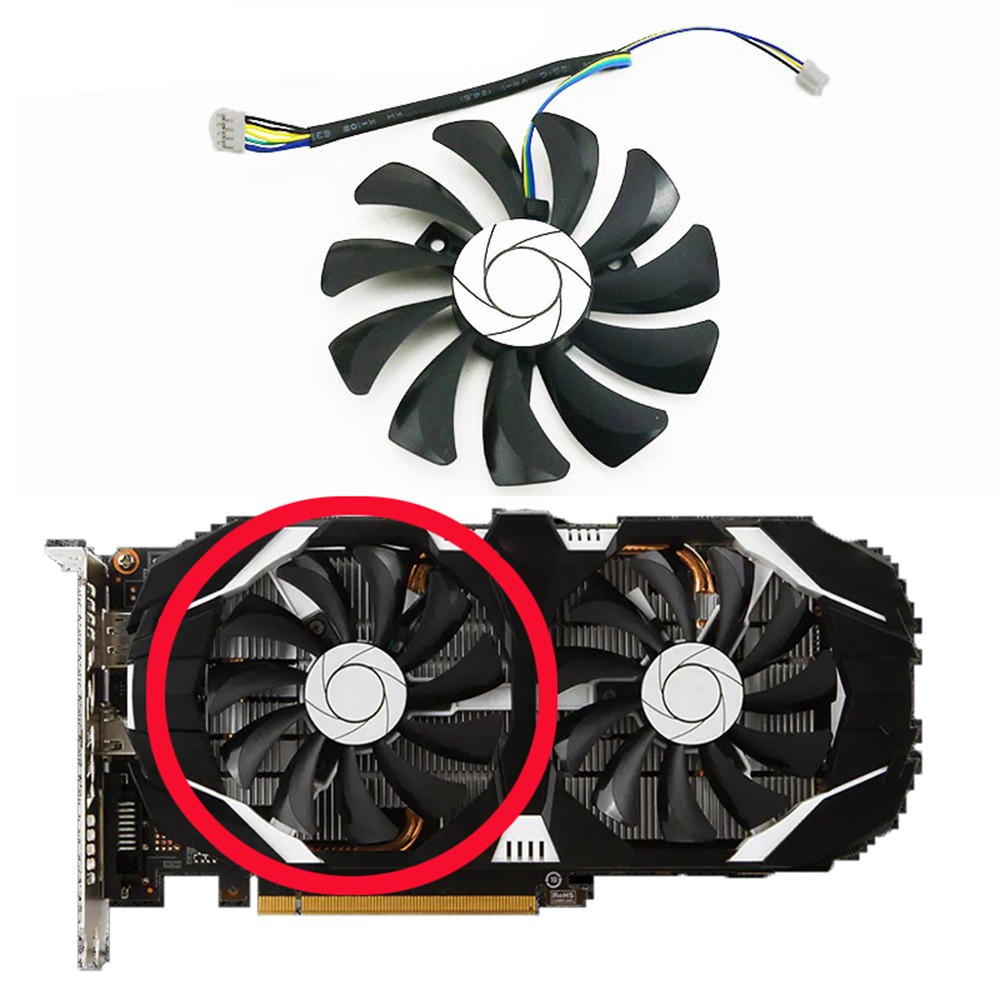 85MM 4Pin Graphics Card Fan For MSI GTX 1060 6G GTX 960 P106-100