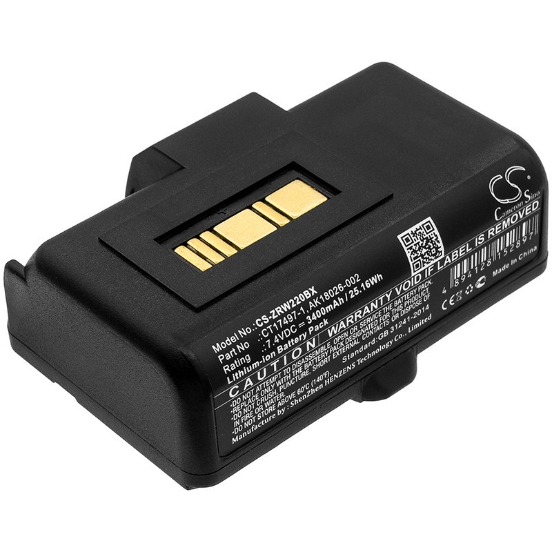 BATTERIE 3400mAh Type CT17497-1 AK18026-002 For Zebra RW220 RW320