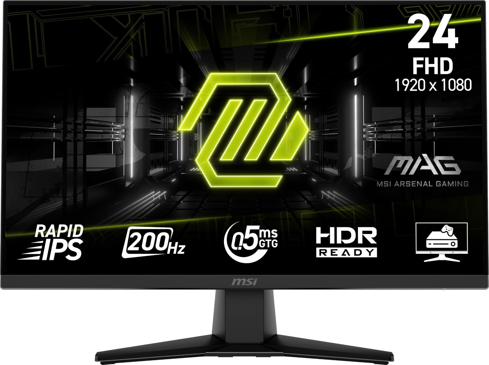 MSI MAG242F 24" FHD Gaming Monitor 200Hz 0.5ms Black