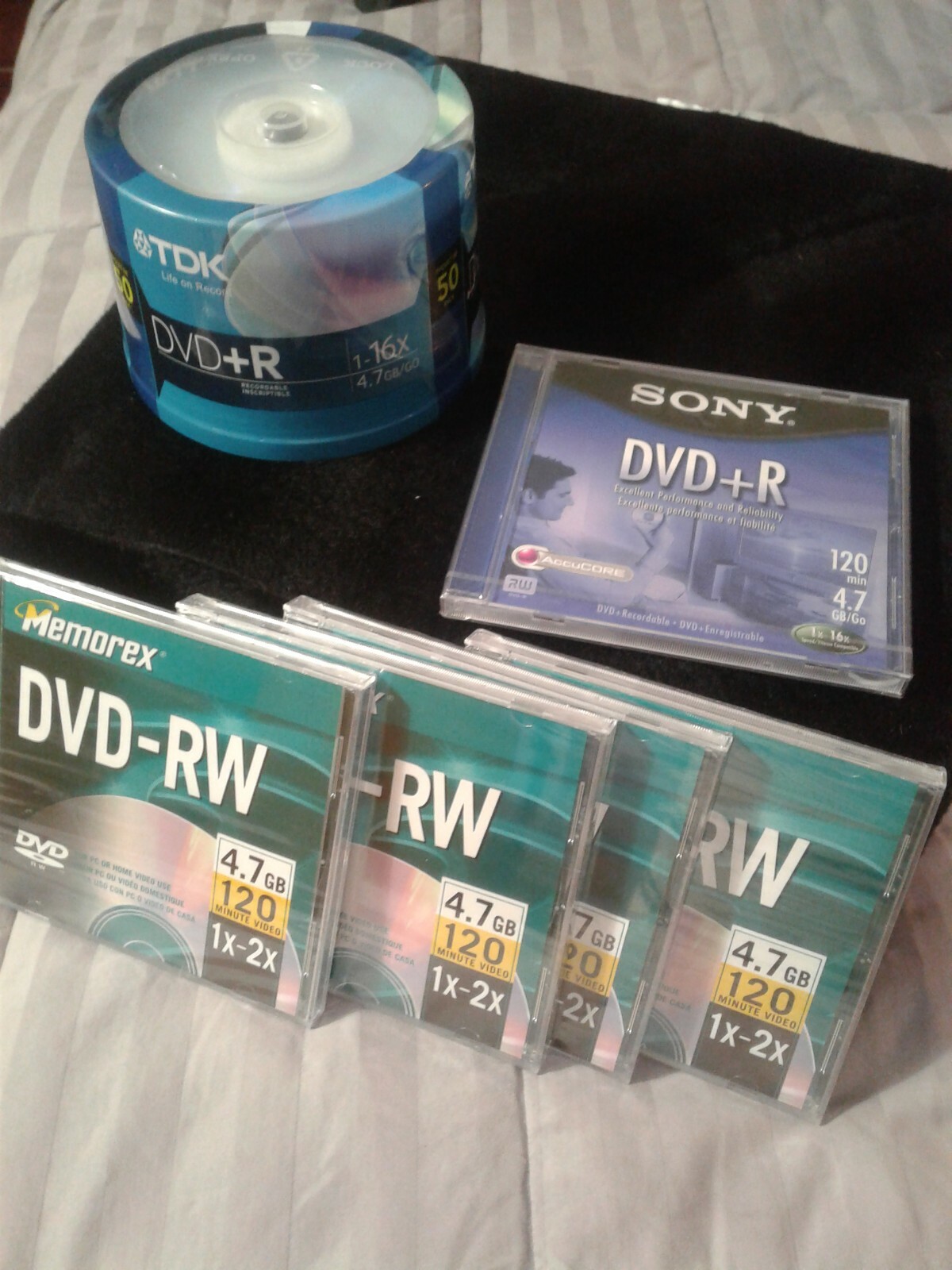 Lot of Mixed NEW Memorex Sony TDK DVD+R & DVD-RW