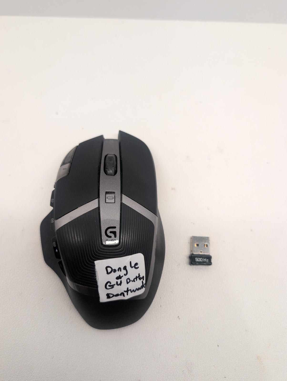 Logitech G602 Wireless Gaming Mouse 11 Programmable Buttons USB Dongle FOR PARTS