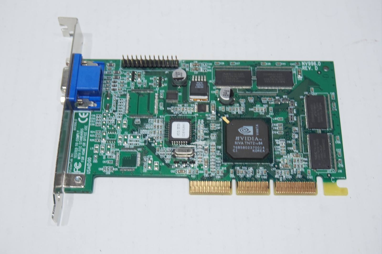 NVIDIA RIVA TNT2 NV996.0 8MB AGP VGA GRAPHICS CARD G7500.1 6001425