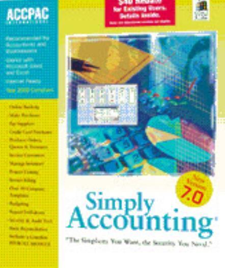 Simply Accounting 7 PC CD small business money financial invoice tracking tools