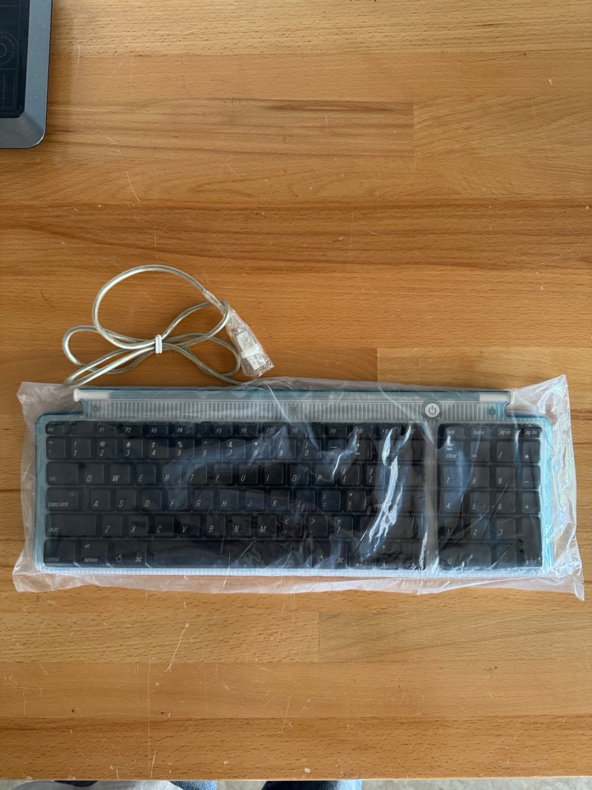 NOS (new old stock) Apple USB Keyboard M2452 Blueberry/Teal Blue iMac G3 G4